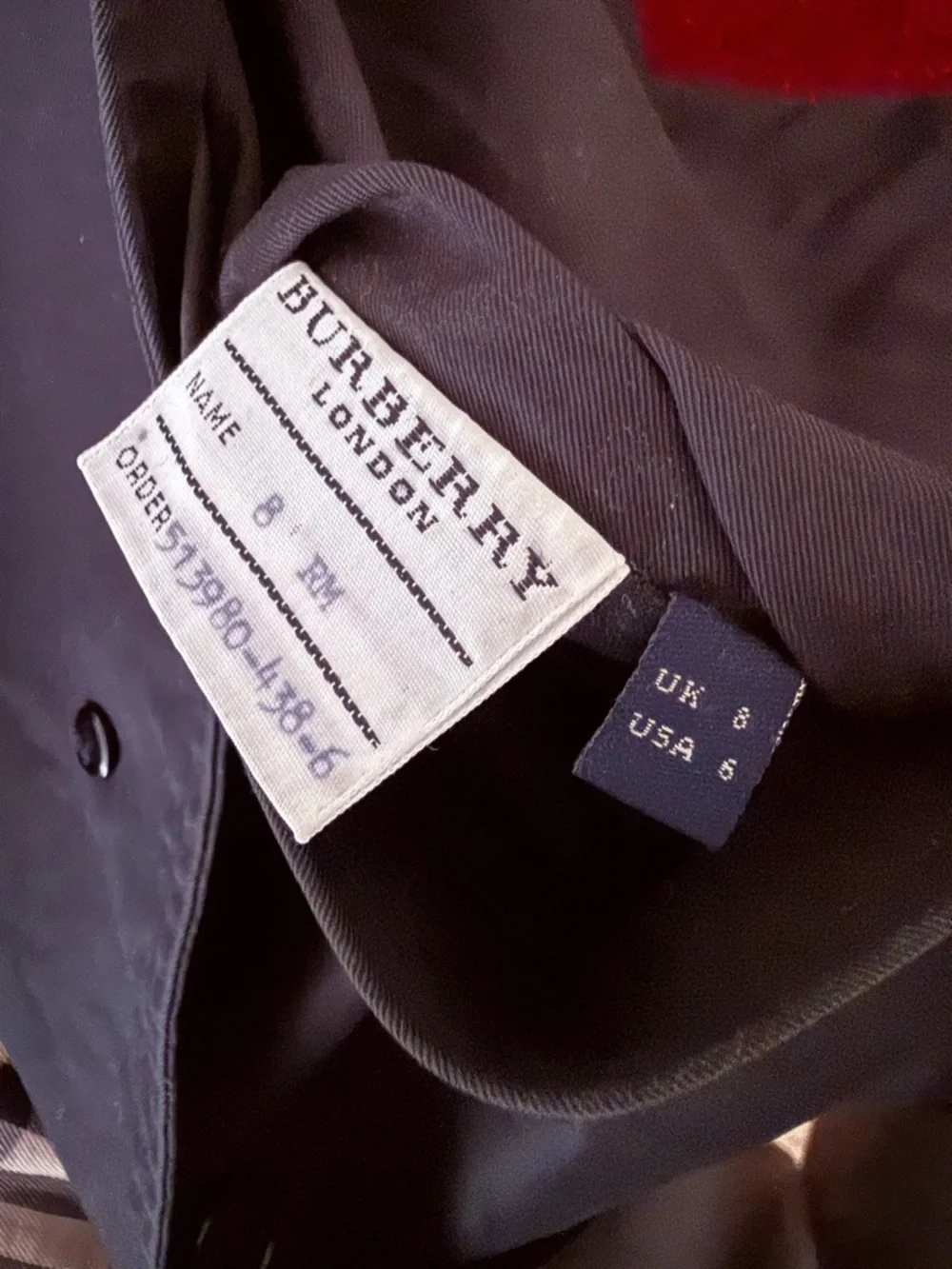 Burberry Vintage Mid-Length Black Trench Coat - Picture 8 of 9